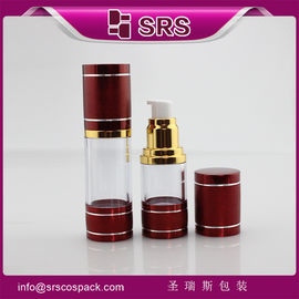 China China supplier manufacturing red aluminum airless bottle for serum supplier