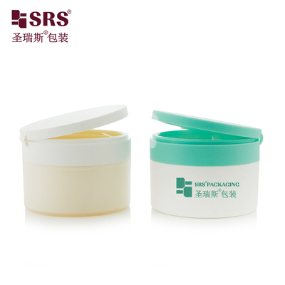 China Injection Color PP Container With Flip Cap Plastic Spoon 100g Cosmetic Cream Jar supplier
