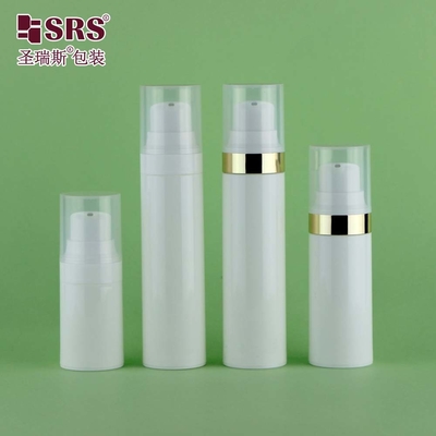 China 30ml 50ml Luxury Elegant PCR PP Eco-friendly Material Toothpaste Bottles Airless Pump Bottle 15ml supplier