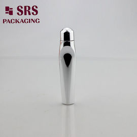 China 12ml customized metalized silver PETG roller ball bottles with steel ball for eye cream supplier