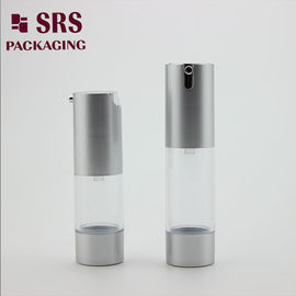 China TA021 15ML 30ML 50ML matte silver plastic lotion pump bottle on sale supplier