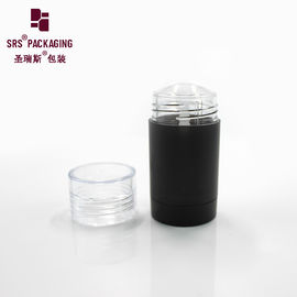 China injection glossy white and black plastic deodorant tube container supplier