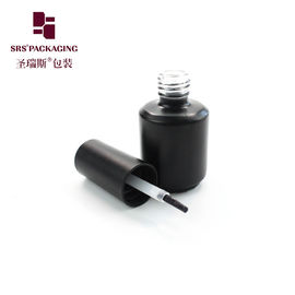 China 1/2 oz 15ml empty frosted black nail polish remover glass bottle supplier