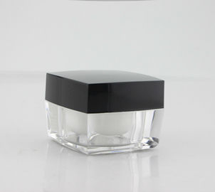 China 50g clear jar with black plastic lid skin care cream acrylic container supplier