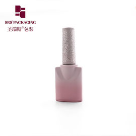 China custom gradual pink color glass empty nail polish bottle 10ml supplier