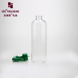 China 250ml clear PET green screw pump empty cleaner mist spray pet bottle supplier