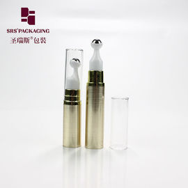 China mini round empty plastic roller ball skin care 5ml airless pump bottle supplier