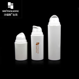 China PA203 pump round shape empty injection white plastic airless bottle 15ml supplier