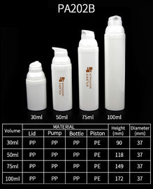 China 30ml 50ml 75ml 100ml injection white eco-friendly pp airless pump bottle supplier