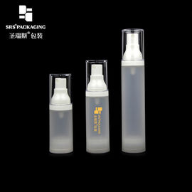 China 15ml 30ml 50ml plastic spray empty alcohol airless pump bottles frosted supplier