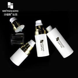 China injection white plastic lotion bottle with logo 1oz airless pump bottles supplier