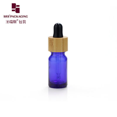 China mini sample size 5ml wholesale dropper bamboo wooden essential oil bottle supplier
