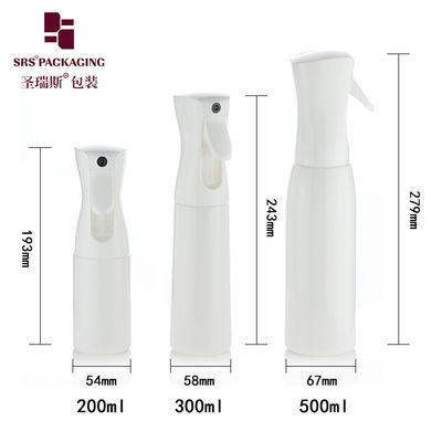 China customized color super fine mist empty 200ml 300ml 500ml continuous plastic spray bottle supplier