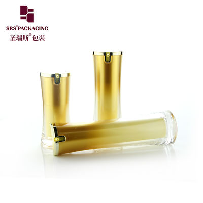 China square shape cosmetic packaging manufacturer 1oz airless bottle supplier