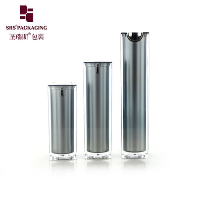 China paint grey cosmetic packaging double wall luxury lotion acrylic bottle 50ml supplier