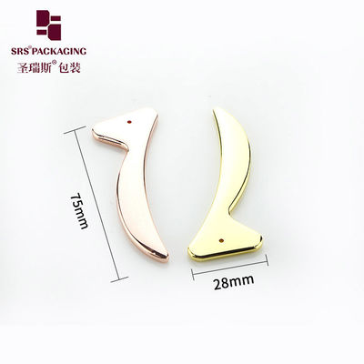 China factory manufacturing flat customization luxury metal cosmetic spatula supplier