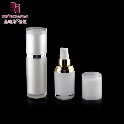 China custom paint white cosmetic skin care lotion acrylic airless bottle supplier