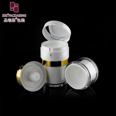 China acrylic airless jar face cream serum custom color 30ml bottle with pump supplier