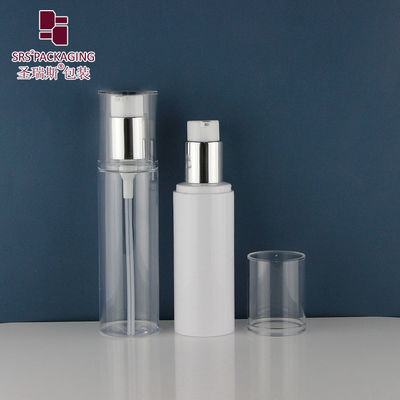 China 120ml Custom Recyclable PCR Material Empty Lotion Pump Flat PET Bottle supplier
