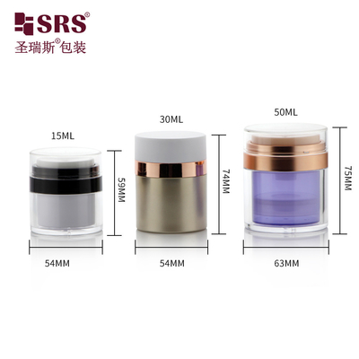 China 15ml 30ml 50ml Airless Replaceable Acrylic Cosmetic Cream Jar Container supplier