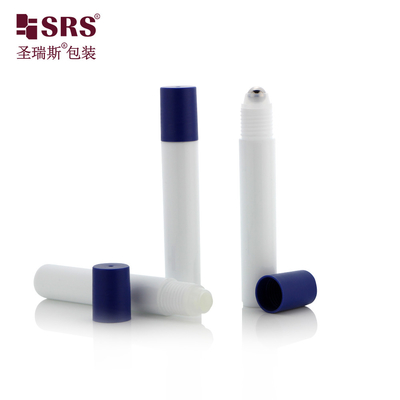 China Injection White Color Round Eye care Serum Plastic Empty 15ml Roll Bottle supplier