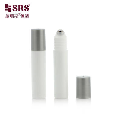 China 1/3 OZ Stock White Color Plastic PP Anti-Itch Liquid Roller Ball Bottle 10ml supplier