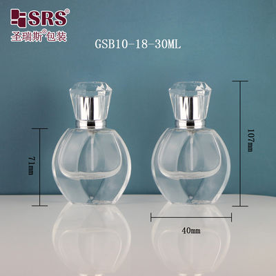Buy Diamond Shape Cap Perfume Empty Luxury Customization 1 oz Glass Spray Bottle online manufacture