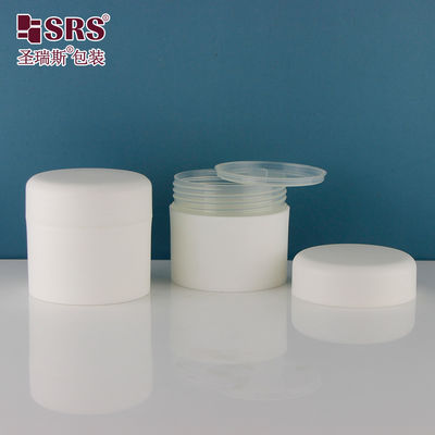 Buy Empty Double Wall Matte Face Cream Frosted Lip Balm PP Plastic Jars Container With Lid Cosmetic Cream Jar 200ml online manufacture
