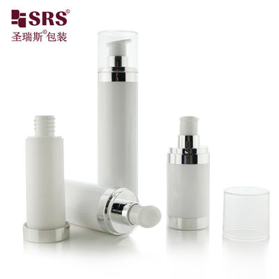 Buy 15ml 30ml 50ml Unique Design Pump Round Plastic Face Care Gel Lotion Bottle Airless online manufacture