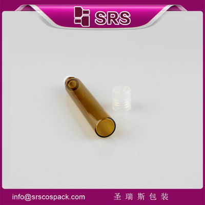 Buy SRS no leakage 10ml amber glass perfume bottle with roll on sealing type and PP screw cap online manufacture