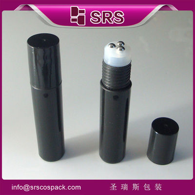 Buy SRS three stainless steel ball empty plastic 10ml roll on bottle with PP screw cap online manufacture