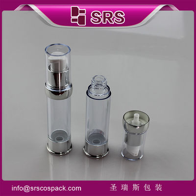 Buy SRS 2015 Newest design plastic round transparent luxury empty 15ml 20ml 30ml serum bottle online manufacture
