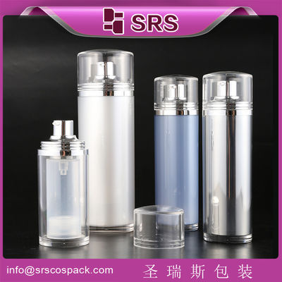 Buy SRS 30ml 50ml 100ml oval shape Cosmetic Packaging For Foundation Pump airless bottle online manufacture