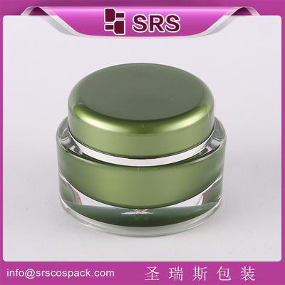Buy SRS 2015 China luxury 15ml 30ml 50ml oval shape acrylic cosmetic jars for facial cream online manufacture