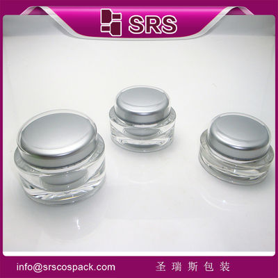 Buy J040 15ml 30ml 50ml round shape cosmetic jar for skin cream online manufacture