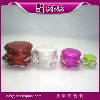 Buy Shengruisi packaging J060-5ml 15ml 30ml 50ml plastic cream acrylic diamond jar online manufacture