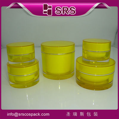Buy cylinder shape any color is available cosmetic acrylic jar online manufacture