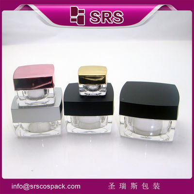 Buy cosmetic jar square shape clear cream container online manufacture