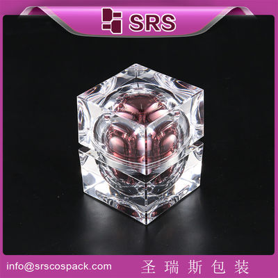 Buy SRS 2015 new products square acrylic plastic cosmetics empty painting jar for facial cream online manufacture
