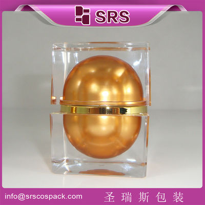 Buy J059 30ml 50ml clear square shape plastic cosmetic jar online manufacture