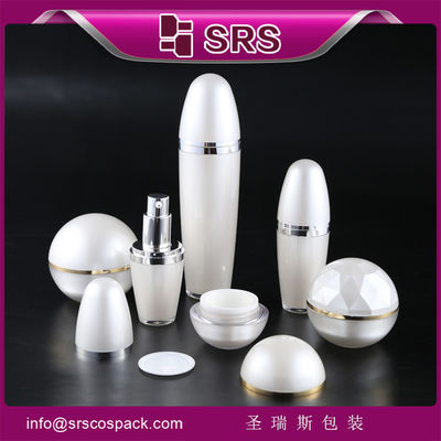 Buy SRS cosmetic packaging set acrylic empty ball shape cream jar and lotion bottle for skinca online manufacture