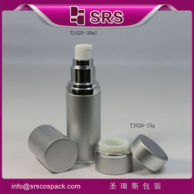 Buy SRS manufacturer wholesale aluminum round jar and empty airless spray bottle for cosmetics online manufacture