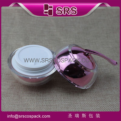 Buy Shengruisi Packaging cute acrylic container J016 apple shape cosmetic jar online manufacture