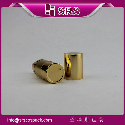 Buy gold round skincare bottle supplier,A022 empty airless bottle online manufacture