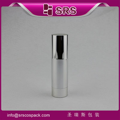 Buy silver round airless skincare cream bottle,high quality lotion airless bottle online manufacture