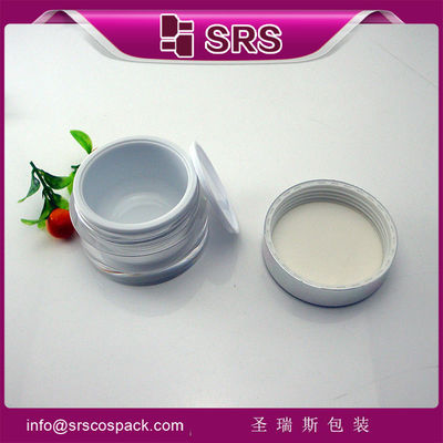 Buy aluminum cap cosmetic container for cream ,plastic round jar online manufacture