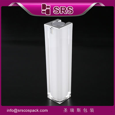 Buy square shape cosmetic packaging manufacturer 1oz airless bottle online manufacture