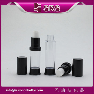 Buy A0214 injection black color cosmetic packaging,airless pump bottle on sale online manufacture