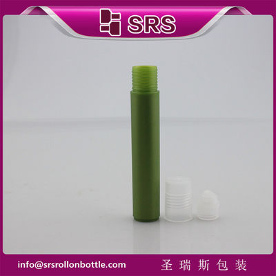 Buy green color 15ml plastic roll on bottle for skincare liquid online manufacture