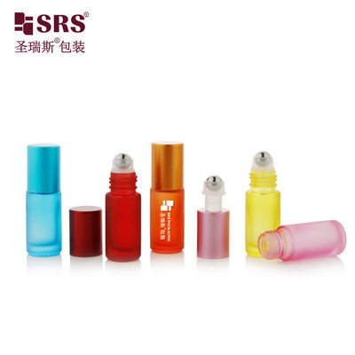 Buy 5ml Empty Cosmetic Perfume Essential Oil Massage Mini Cute Glass Roll On Bottle online manufacture